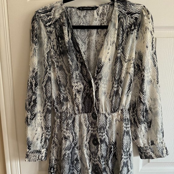 Zara short satin dress animal print, size M - Picture 1 of 4